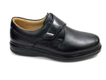 Clarks Shoe Quirelli Mens Borg Velcro Shoes - Black Leather
