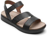 Cobb Hill Shoe Rockport Women's Kells Bay Gore Strap Sandal - Black