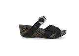 Dansko Sandals Black / 5 US 35 EU / M Dansko Womens Susie Wedge Sandals -  Black Milled Nubuck
