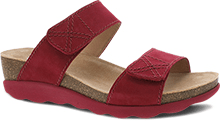 Dansko Sandals Red / 36 EU / B (Medium) Women Dansko Maddy Milled Nubuck Sandal - Red