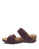 Dansko Sandals Women Dansko Maddy Milled Nubuck Sandal- Purple