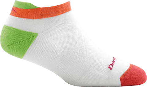 Darn Tough Vermont Socks Darn Tough Womens Vertex Running No Show Tab Ultra-Light Sock 1016 - White