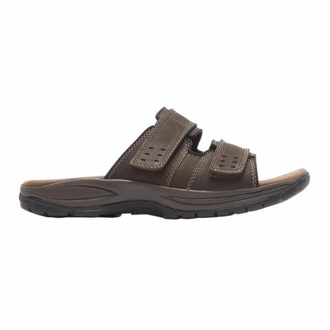 Dunham Sandals Dark Brown / 7 / 4E Dunham Mens Newport Slide Sandals - Dark Brown