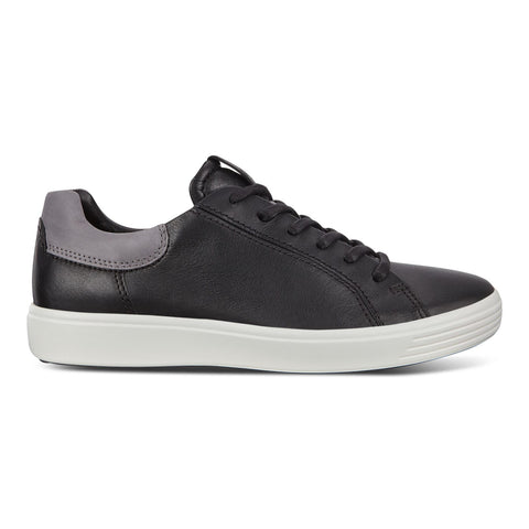 Ecco Shoe Ecco Men's Soft 7 Contrast Heel Sneakers - Black/Titanium