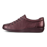 Ecco Shoe Ecco Womens Soft 2.0 Sneakers - Fig Metallic