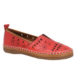 Everly Everly Womens Emily Slip Ons -Red Leather