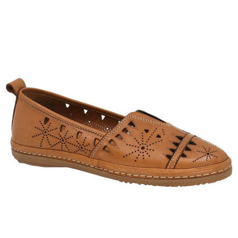 Everly FLATS Tan Leather / 35 / M Everly Womens Emily Slip Ons - Tan Leather