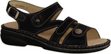 Finn Comfort Sandals 34 / M / Crumble Black Finn Comfort Womens Gomera Sandals -Crumble Black