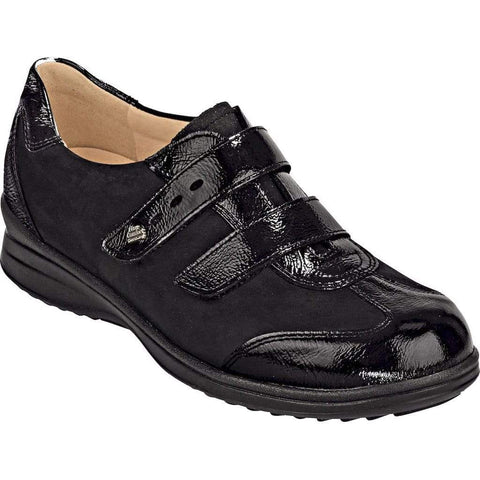 Finn Comfort Shoe black / 2 / M Finn Comfort Womens Desenzano Shoe - Knautschlack/Buggy Schwarz