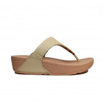 Fitflop Sandals 5 / Beige / B (Medium) Fitflop Womens Lulu Leather Toe-Post Sandals- Stone Beige