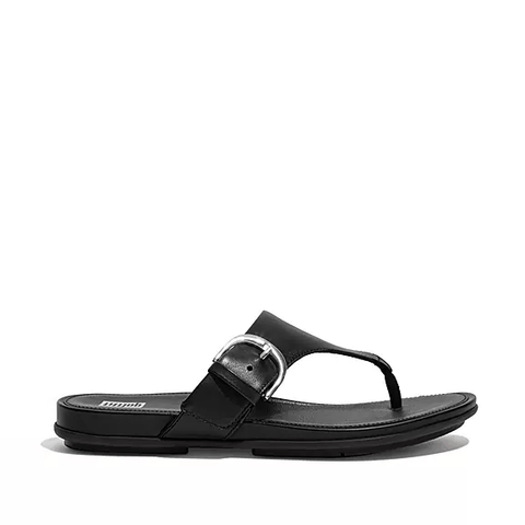 Fitflop Sandals 5 US / M / All Black Fitflop Womens Graccie Toe-Post Sandals - All Black