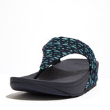 Fitflop Sandals 5 US / Navy Blue / M Fitflop Womens Lulu Geo-Webbing Toe Post Sandal - Midnight Navy Mix