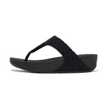 Fitflop Sandals Fitflop Womens Lulu Geo-Webbing Toe Post Sandal - Black Mix