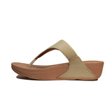 Fitflop Sandals Fitflop Womens Lulu Leather Toe-Post Sandals- Stone Beige