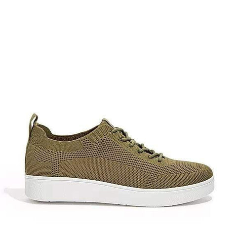 Fitflop Shoe 5 US / M / Olive Green Fitflop Womens Rally Tonal Knit Sneakers - Olive Green