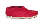 Glerups Slipper 35EU / M / Red Glerups Unisex Shoe Style Slippers (Leather Sole) - Red