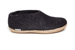 Glerups Slipper charcoal / 35 / M Glerups Unisex Shoe Style Slippers (Leather Sole) - Charcoal