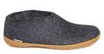 Glerups Slipper charcoal / 35EU / M Glerups Shoe Style Slippers (Rubber Sole) - Charcoal