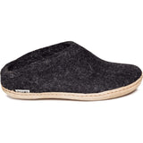 Glerups Slipper charcoal / 35EU / M Glerups Unisex Open Heel Slippers (Leather Sole) - Charcoal