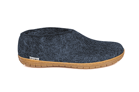 Glerups Slipper Denim Blue / 35EU / M Glerups Shoe Style Slippers (Rubber Sole) - Denim Blue