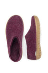 Glerups Slipper Glerups Shoe Style Slippers (Rubber Sole) - Cranberry