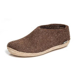 Glerups Slipper Glerups Unisex Shoe Style Slipper (Leather Sole) - Brown