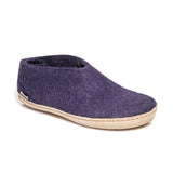 Glerups Slipper Glerups Unisex Shoe Style Slippers (Leather Sole) - Purple