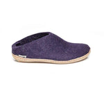 Glerups Slipper purple / 35EU / M Glerups Unisex Open Heel Slippers (Leather Sole) - Purple