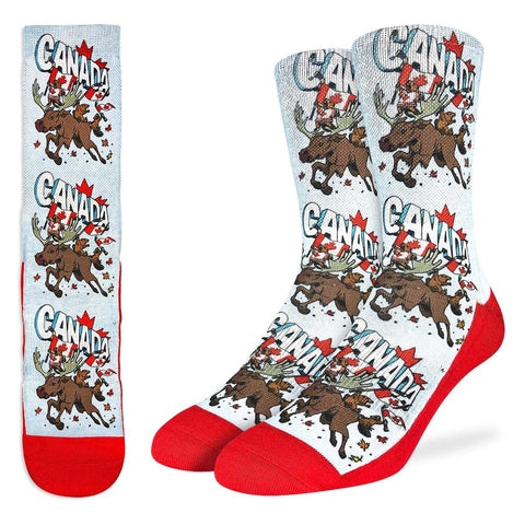 Good Luck Sock Socks Good Luck Sock Cotton Socks - Majestic Canadian Moose & beaver 4304