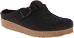 Haflinger Slipper Charcoal / 35 / M Haflinger Womens Buckle Slippers - Charcoal