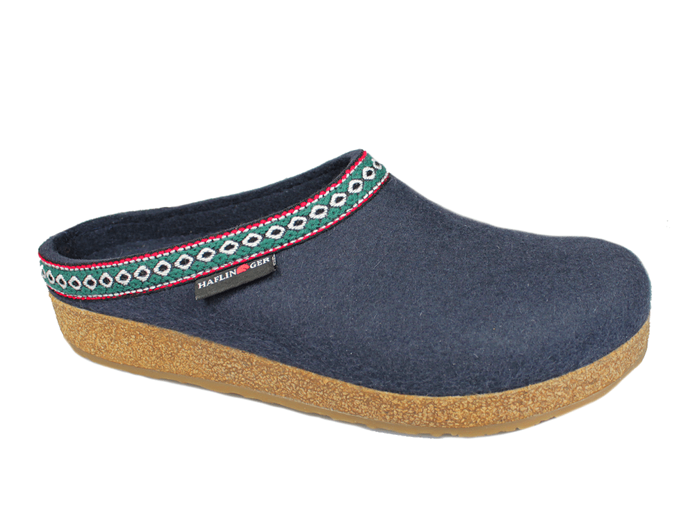 Haflinger Slipper GZ10 Navy / 35 / M Haflinger Unisex Grizzly Classic Slippers GZ10 - Navy