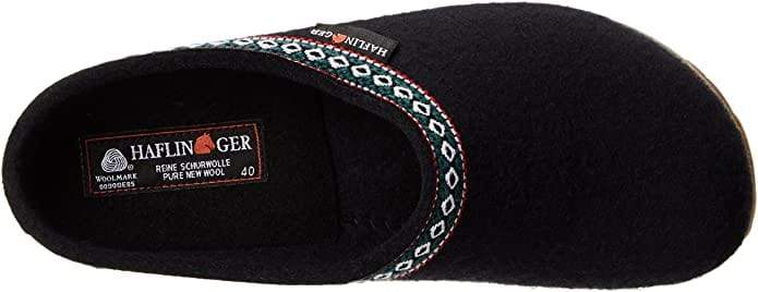 Haflinger Slipper Haflinger Unisex Grizzly Slippers GZ15 - Black