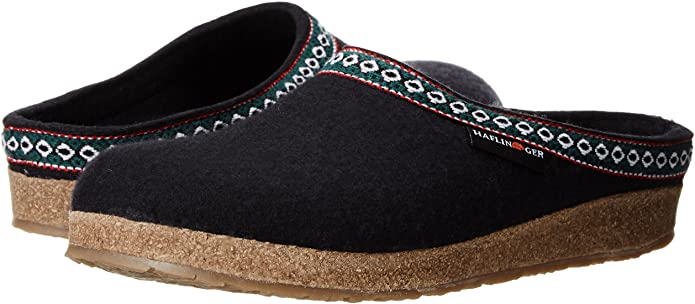 Haflinger Slipper Haflinger Unisex Grizzly Slippers GZ15 - Black