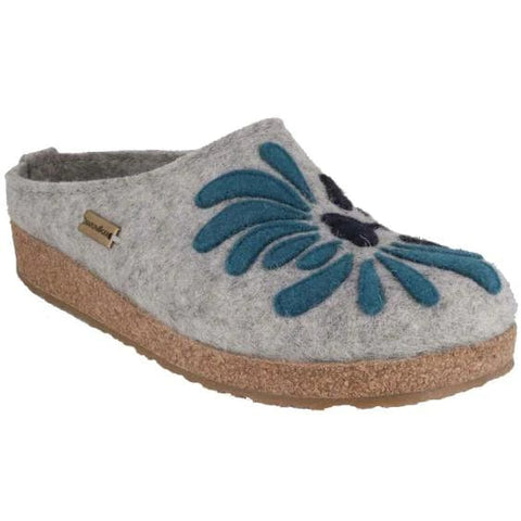 Haflinger Slipper Silver Grey / 35 / M Haflinger Unisex Grizzly Blooming Slippers - Silver Grey