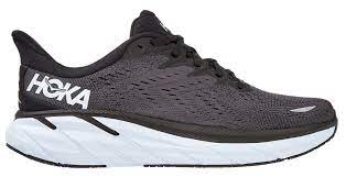 Hoka One One Shoe 7 / 2E / Black/White Hoka One One Mens Clifton 8 Running Shoes (Wide) - Black/White