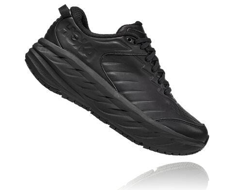 Hoka One One Mens Bondi SR Shoes - Black / Black – Sole To Soul