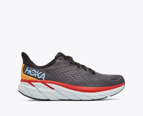 Hoka One One Mens Clifton 8 Running Shoes -Anthracite / Castlerock ...