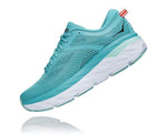 Hoka One One Shoe Hoka One One Womens Bondi 7 Running Shoes (Wide) - Aquarelle/Eggshell Blue