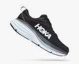 Hoka One One Shoe Hoka One One Womens Bondi 8 Running Shoes (wide)- Black/White