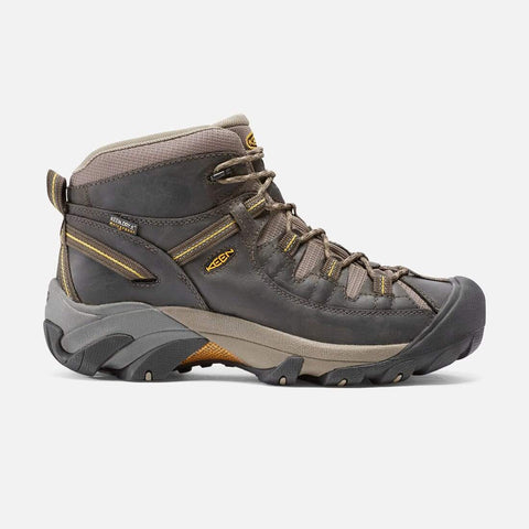 Keen Boots Black Olive/Yellow / 7 / M Keen Mens Targhee II Mid Waterproof Hiking Boots - Black Olive/ Yellow