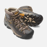 Keen Boots Keen Mens Targhee II Mid Waterproof Hiking Boots - Black Olive/ Yellow