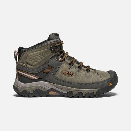 Keen Boots Keen Mens Targhee III Mid (Wide) Waterproof Hiking Boots - Black Olive/Golden Brown