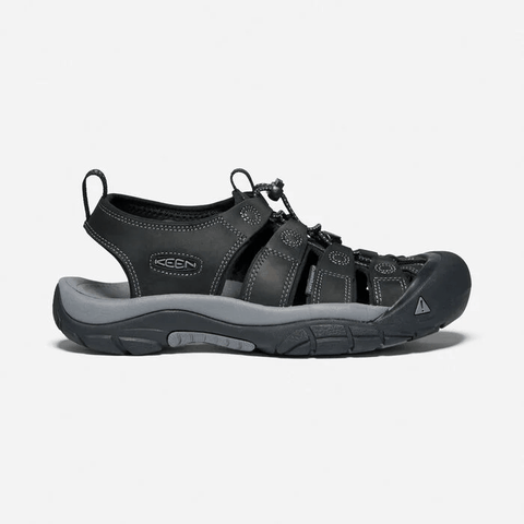 Keen Sandals Keen Mens Newport Leather Sandals - Black / Steel Grey