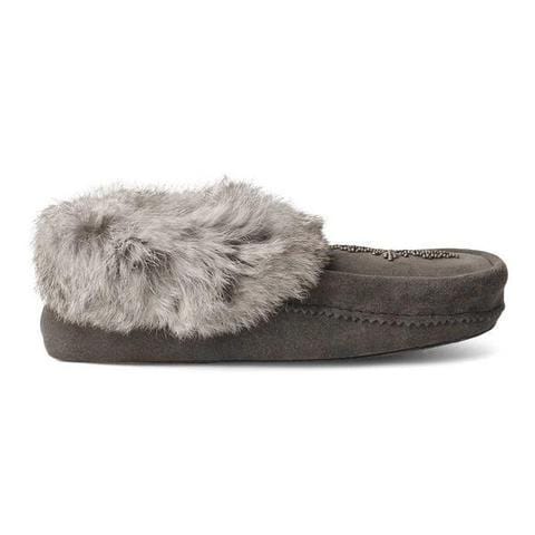 Manitobah Slipper L06 / Charcoal Manitobah Mukluks Suede Tipi Moccasins - Charcoal