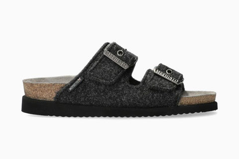 Mephisto Sandals EU 35/ US 5 / M / Carbon Mephisto Womens Hester Fuzzy Sandals (Wide) - Sweety Carbon