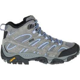 Merrell Boots Merrell Womens Moab 2 Mid Waterproof Hiking Boots - Grey/ Periwinkle
