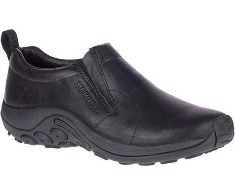 Merrell Shoe BLACK / 7 / W(Wide) Merrell Mens Jungle Moc 2 Leather Slip On Shoes - Black