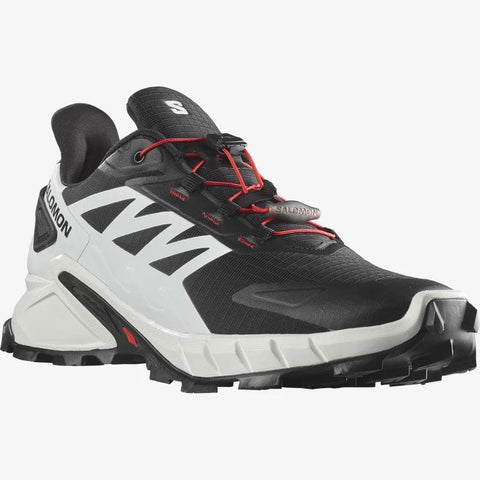 Merrell Shoe Black/White / 7 / M Saloman Men's Supercross 4 Trail Running Shoes - Black/White/Fiery Red
