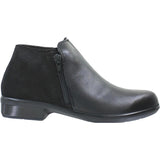 NAOT Boots Black Suede Leather Combination / 35 / M Naot Womens Helm Ankle Boots - Black Suede/ Leather Combination