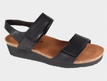 NAOT Sandals 35 / M / Blk MDRS Leather/Blk NBK Naot Womens Aisha Sandals - Black MDRS Leather/Black NBK